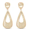 Toscano Open Tear Drop Dangle Earrings, 14K Yellow Gold