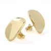 Toscano Oval Button Studs, 14K Yellow Gold