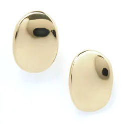 Toscano Oval Button Studs, 14K Yellow Gold