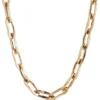 Toscano Oval Flat Links Neck Chain, 14K Yellow Gold