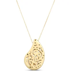 Toscano Paisley Necklace, 14K Yellow Gold