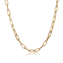 Toscano Paperclip Chain Necklace 14K, 18"