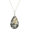 Toscano Pear Shaped Mother of Pearl Pendant, 14K Yellow Gold