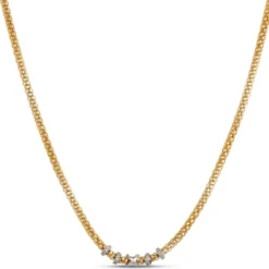 Toscano Popcorn Necklace, ½ Carat Total Weight, 18K Yellow Gold