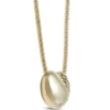 Toscano Puffed Heart Necklace, 14K Yellow Gold