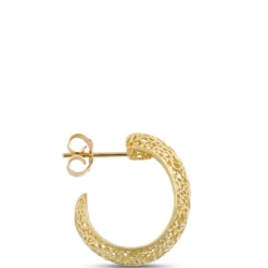 Toscano Ricami Hoops, 14k Yellow Gold