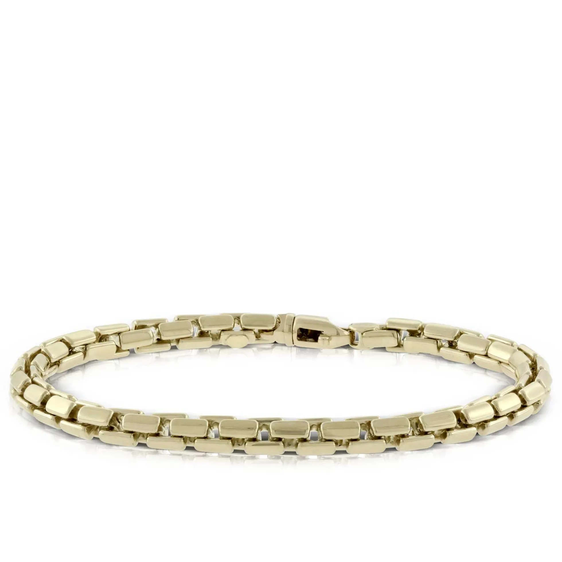 Toscano Round Brick Link Bracelet 14K