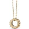 Toscano 3 Row Beaded Sliding Ring Necklace, 14K Yellow Gold