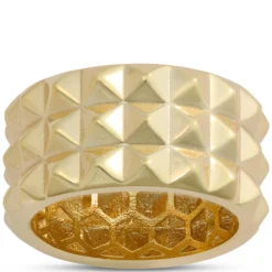 Toscano 3-Row Pyramid Ring, 14K Yellow Gold Size 8