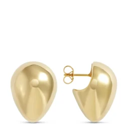 Toscano Sculpted Bead Stud Earrings, 14K Yellow Gold