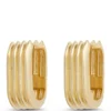 Toscano 3-Section Oval Hoop Earrings, 14K Yellow Gold