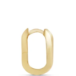 Toscano 3-Section Oval Hoop Earrings, 14K Yellow Gold