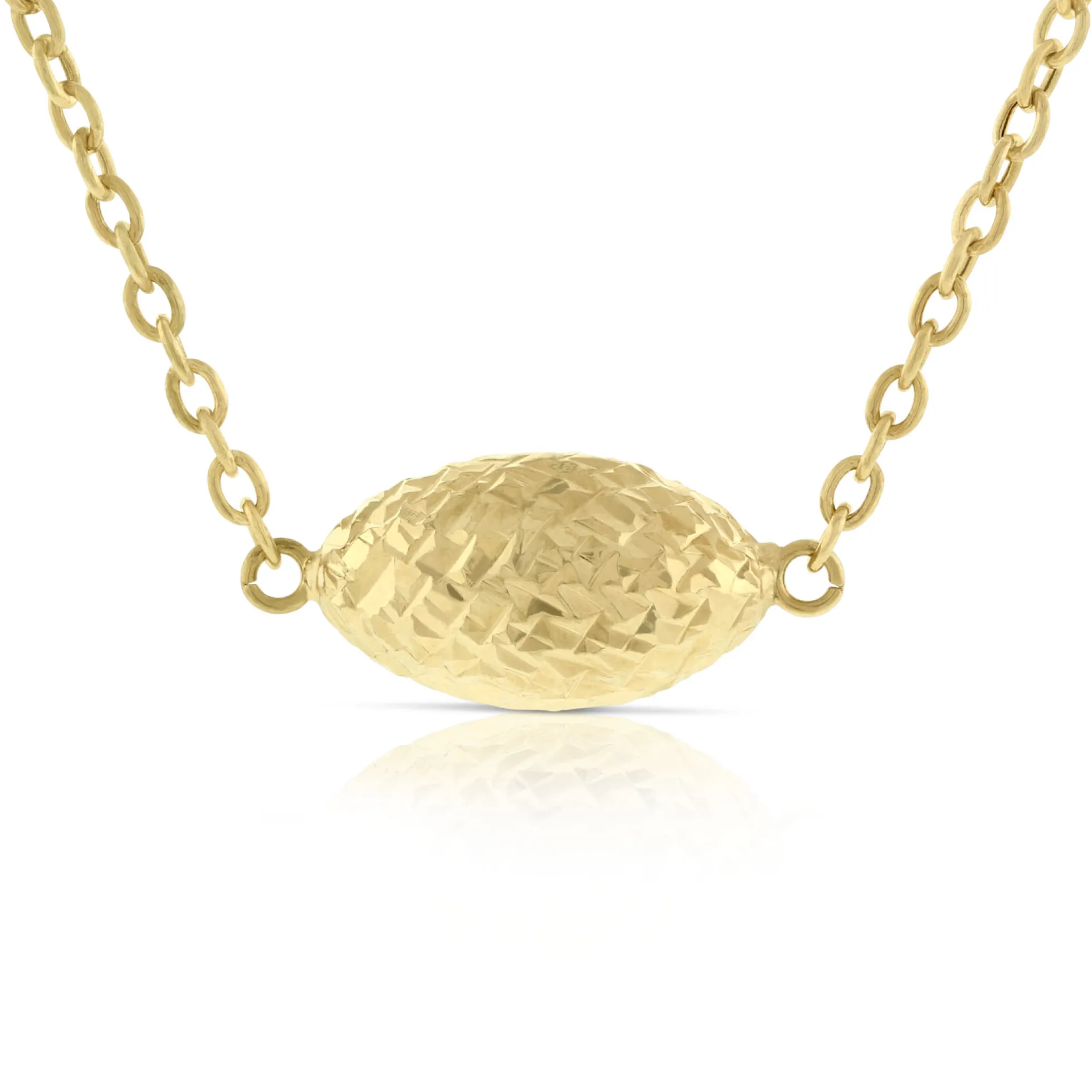 Toscano Sideways Bead Necklace 14K