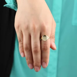Toscano Signet Ring 14K, Yellow Gold