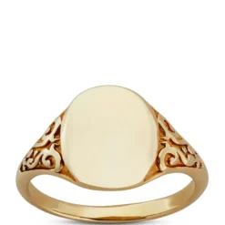 Toscano Signet Ring 14K, Yellow Gold