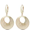 Toscano Spiral Drop Eurowire Drop Earrings, 14K Yellow Gold