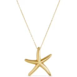 Toscano Starfish Pendant Necklace, 14K Yellow Gold