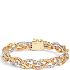 Toscano 3-Strand Braided Bracelet, 14K Gold