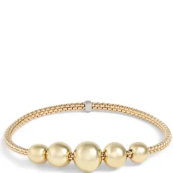 Toscano Stretchy Bead Bracelet, 14K Yellow Gold