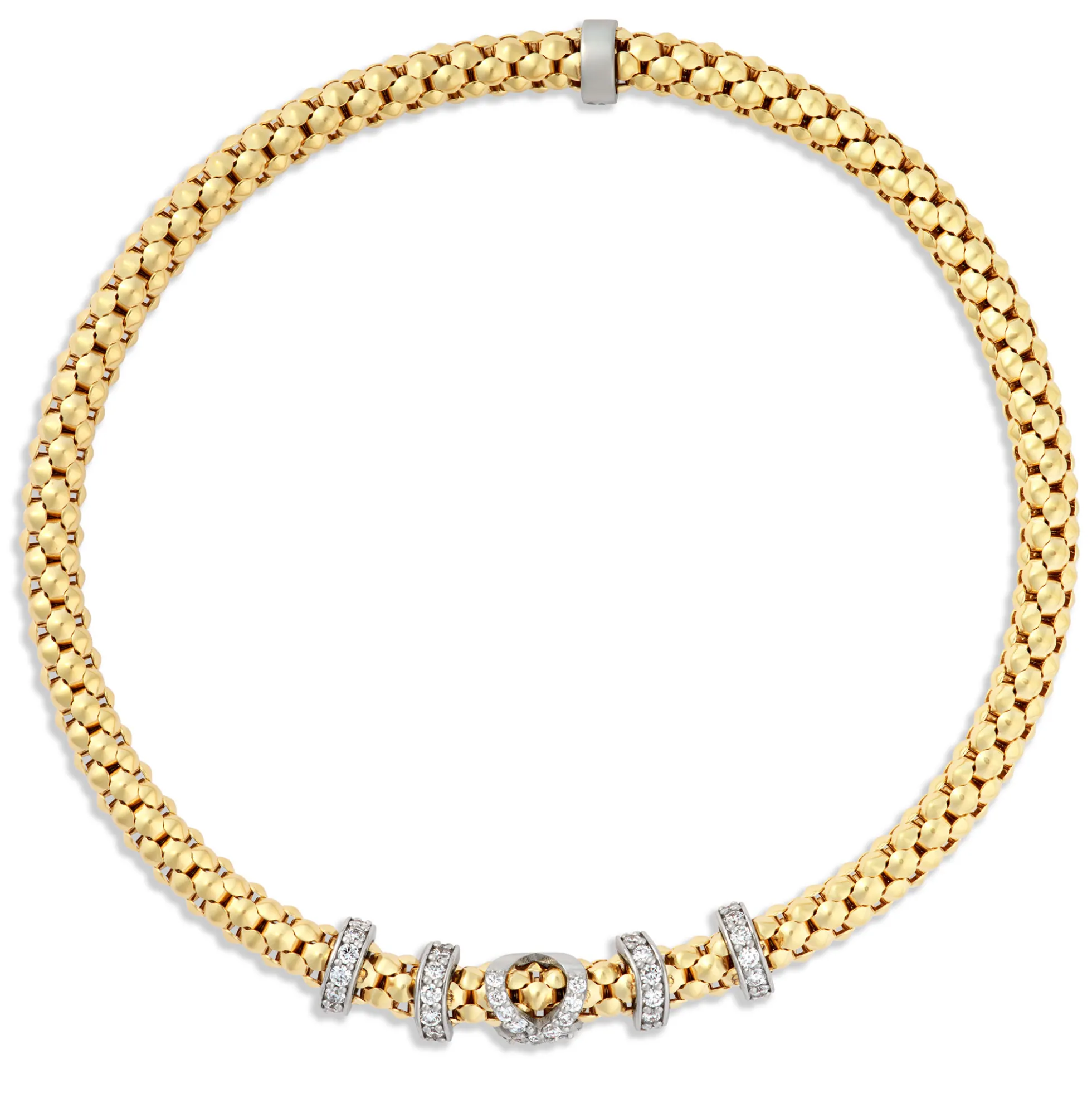 Toscano Stretchy Bracelet, ½ Carat Total Weight, 18K Yellow Gold