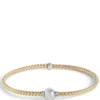 Toscano Stretchy Two-Tone Popcorn Link Bracelet, 14K Yellow Gold