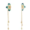 Toscano Three-Petal Floral Earrings, 14K Yellow Gold