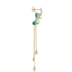 Toscano Three-Petal Floral Earrings, 14K Yellow Gold