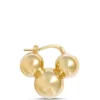 Toscano Triple Ball Hoops, 14K Yellow Gold