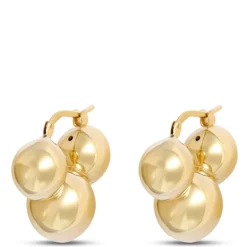 Toscano Triple Ball Hoops, 14K Yellow Gold