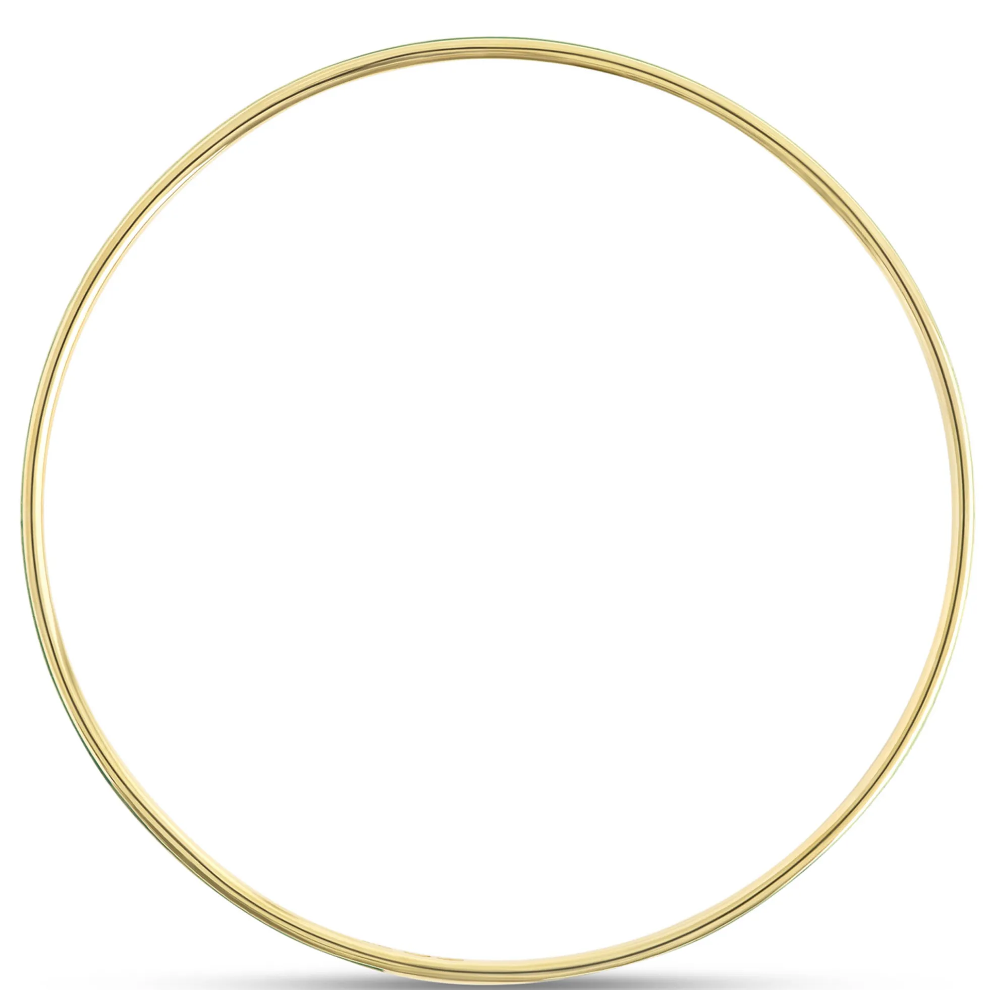 Toscano Turquoise Enamel Slip On Bangle, 14K Yellow Gold