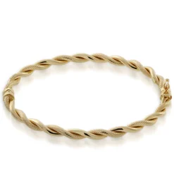 Toscano Twisted Rope Bangle Bracelet 14K