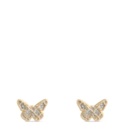 Toscano Two-Tone Butterfly Earrings