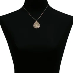 Toscano Two-Tone Woven Pear Necklace 14K