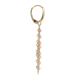 Toscano Wavy Drop Earrings, 14K Yellow Gold