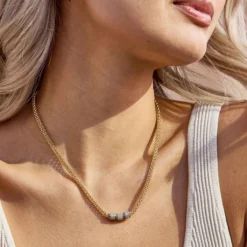 Toscano with Diamonds 18-Inch Popcorn Necklace, 18K Yellow Gold