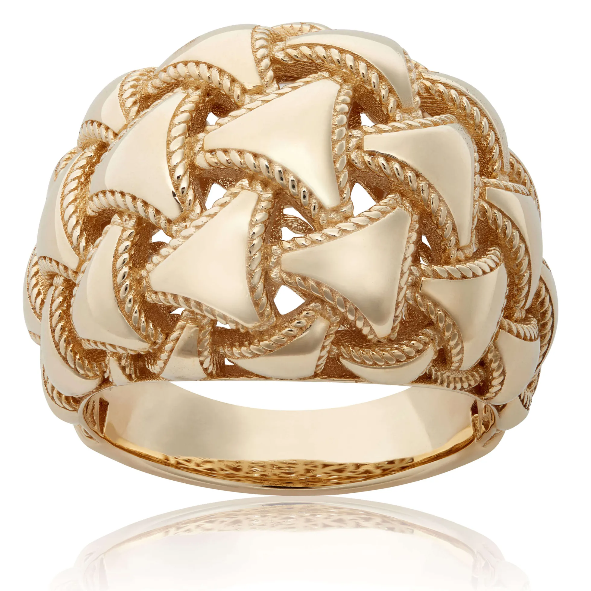 Toscano Woven Dome Ring, 14K Yellow Gold Size 6
