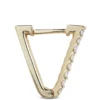Triangle Diamond Hoop Earrings, 14K Yellow Gold