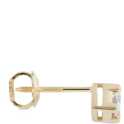 Trillion Diamond Studs, ⅕ Carat, in 14K Yellow Gold