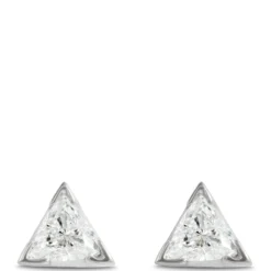 Trillion Diamond Studs, ⅕ Carat, in 14K Yellow Gold