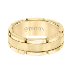 TRITON Contemporary Comfort Fit Band in Yellow Tungsten, 8 mm