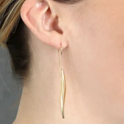 Twist Threader Earrings 14K
