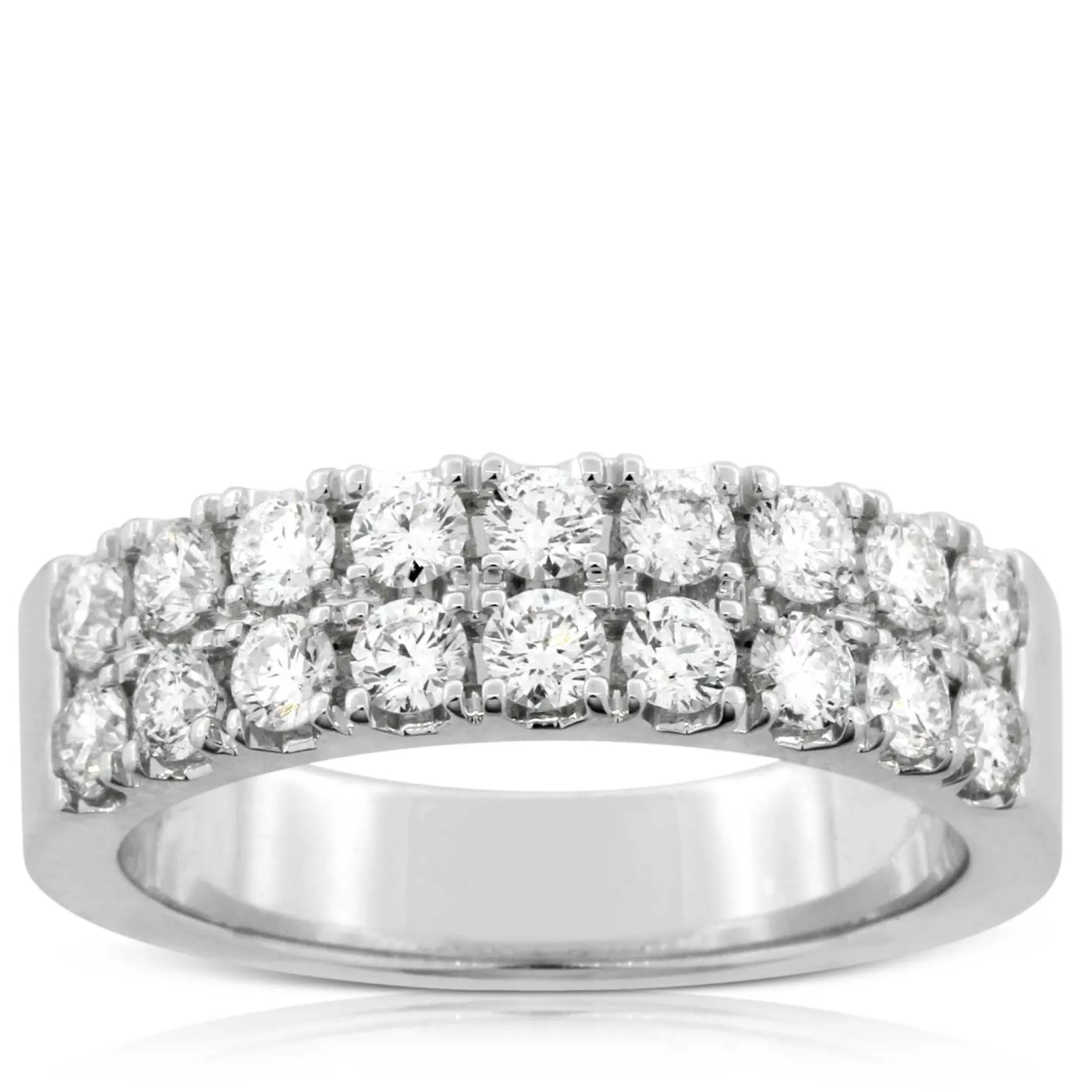 Two Row Diamond Ring 14K