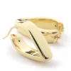 V-Shaped Hoops, 14K Yellow Gold