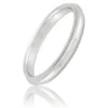 White Gold Polished Milgrain Edge Comfort Fit 3.5mm Band 18K