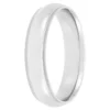 White Gold Polished Milgrain Edge Comfort Fit 5mm Band 18K
