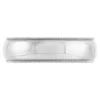 White Gold Polished Milgrain Edge Comfort Fit 6mm Band 18K