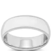 White Gold Polished Milgrain Edge Comfort Fit 7mm Band 14K