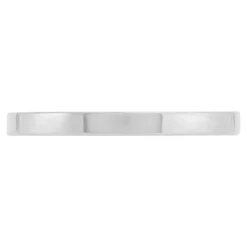White Gold Polished Pipe Comfort Fit 2mm Band 14K