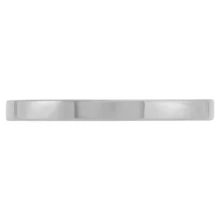 White Gold Polished Pipe Comfort Fit 2mm Band 18K