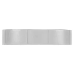 White Gold Polished Pipe Comfort Fit 5mm Band 18K